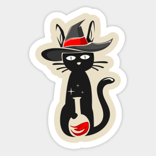 WICKED BLACK CAT Sticker